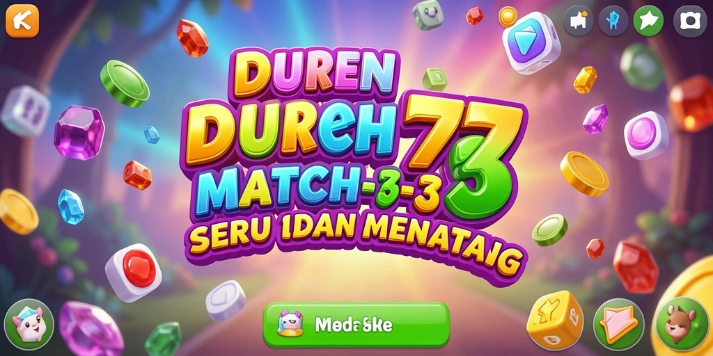 Screenshot gameplay DUREN777 menampilkan kombinasi warna-warni yang menarik.