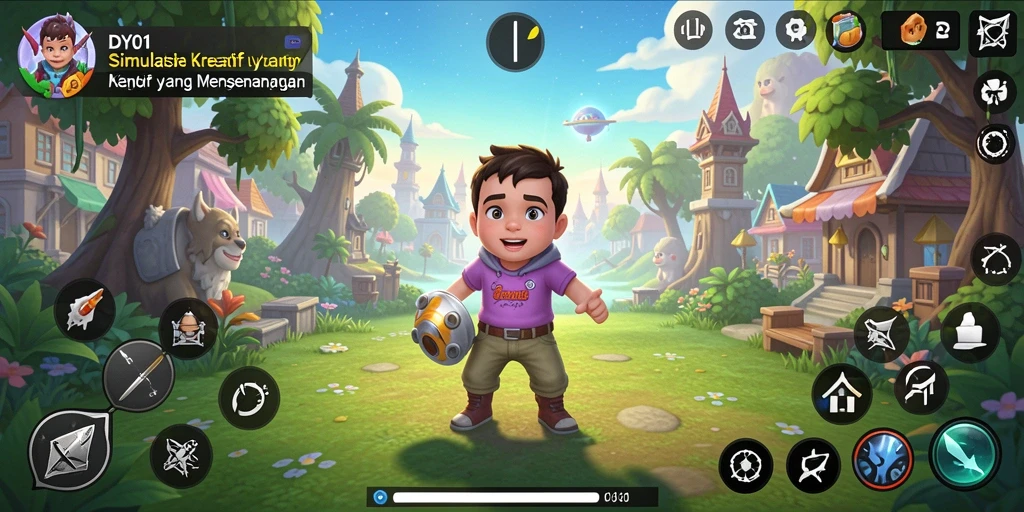 Tangkapan layar utama DY01 menunjukkan gameplay simulasi yang menarik.