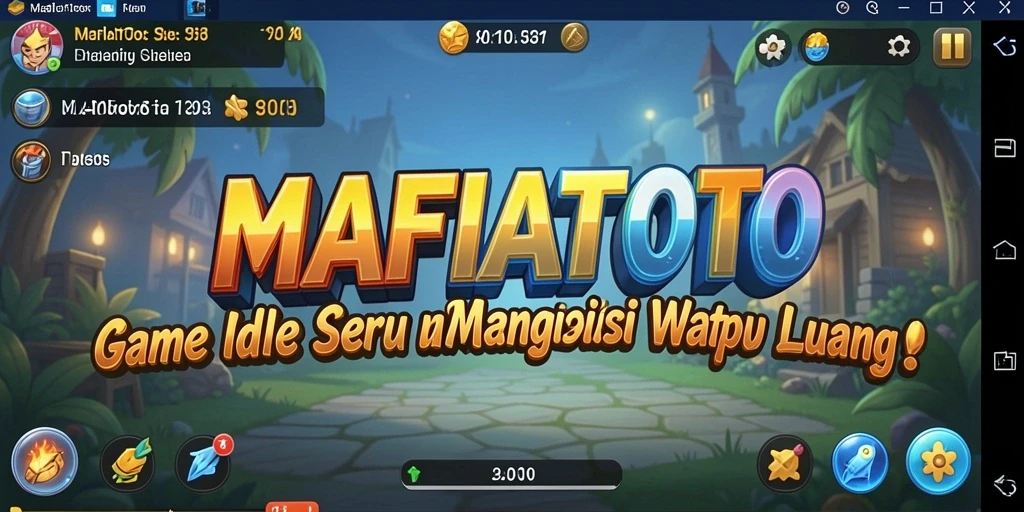 Screenshot MAFIATOTO menampilkan gameplay Idle yang menarik dan penuh warna.