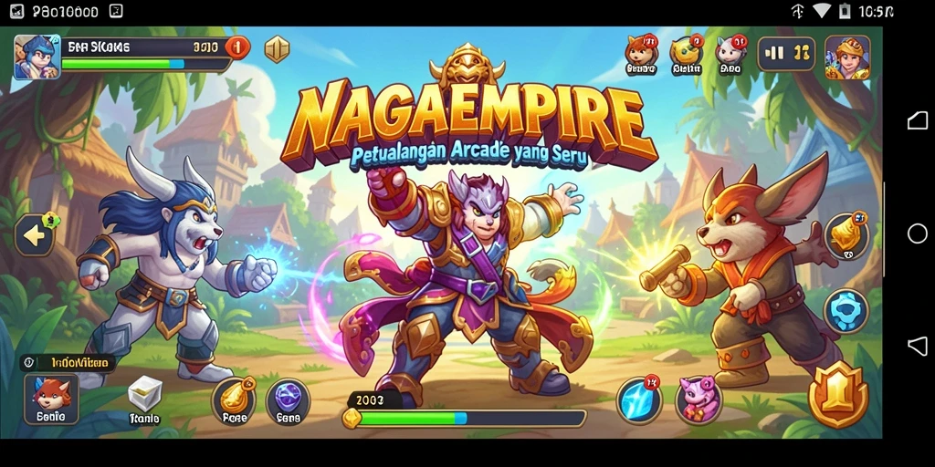 Tampilan menarik dari gameplay seru NAGAEMPIRE yang menampilkan aksi arcade.