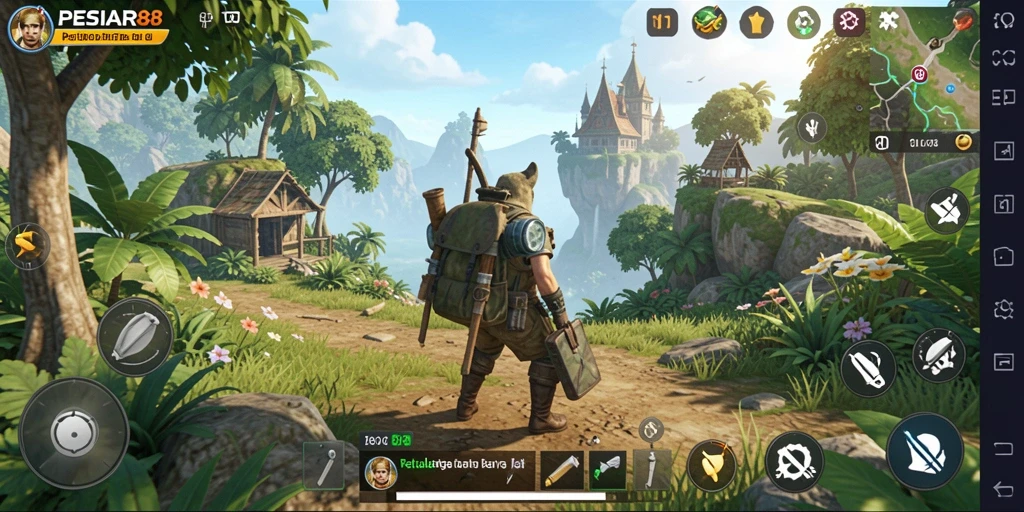 Gameplay PESIAR88 yang menakjubkan dalam dunia terbuka.
