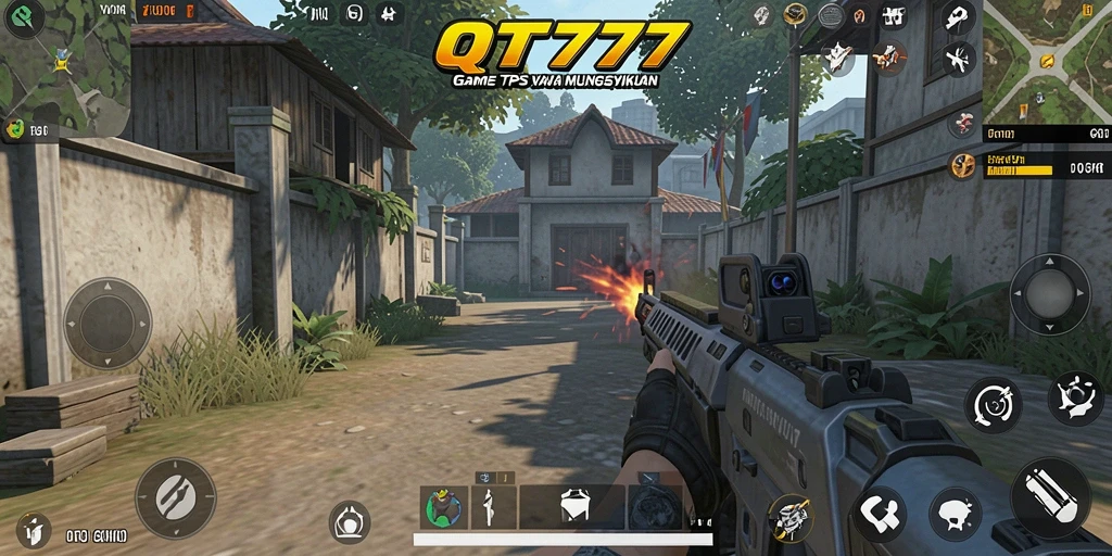 Tampilan gameplay QT777 yang mendebarkan dalam pertempuran TPS.