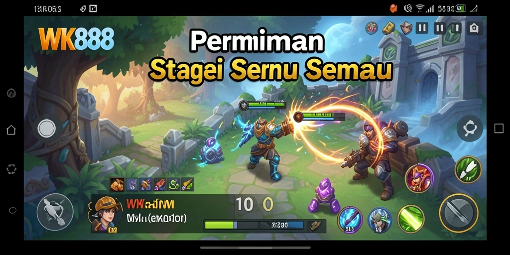 Tampilan permainan strategi mendebarkan dan penuh aksi.